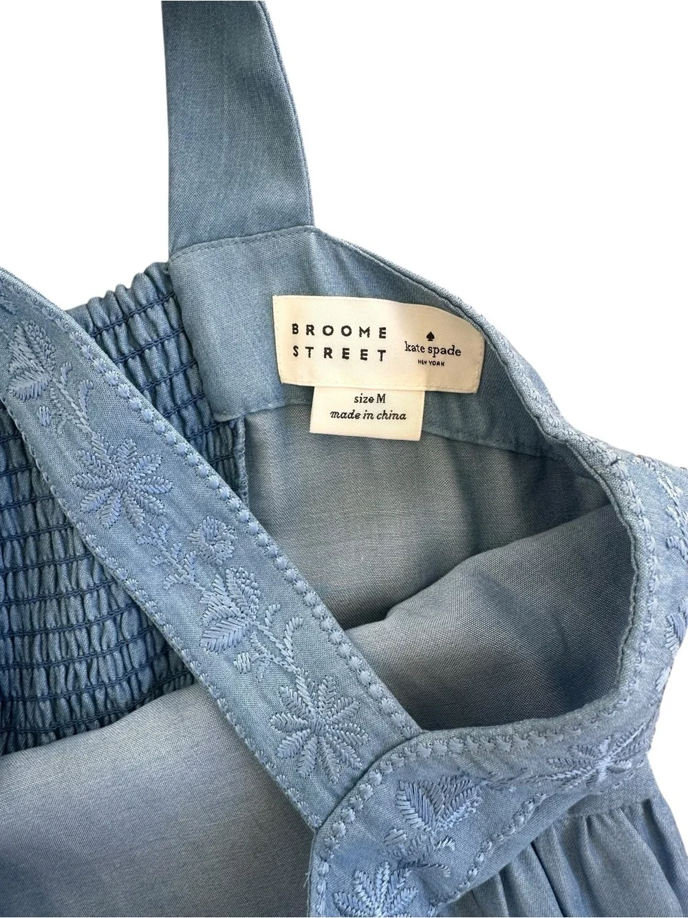 Kate Spade Brooke Street Chambray Tiered Midi Dress